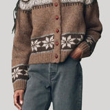 The Great | The Nordic Scholar Cardigan in Hickory Fairisle