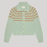 The Great | The Scholar Cardigan W/ Crochet Stripes