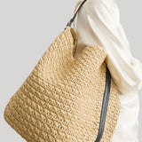 Toteme | Belted Paper Raffia Tote in Natural