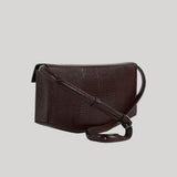 Toteme | Clip Lizard-Embossed Clutch in Brown