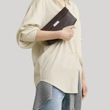 Toteme | Clip Lizard-Embossed Clutch in Brown