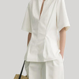 Toteme | Tailored Cotton Top in White