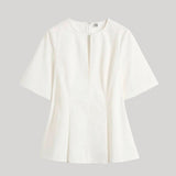 Toteme | Tailored Cotton Top in White