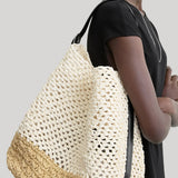 Toteme | Belted Paper Raffia Tote in Ecru/Vanilla