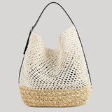 Toteme | Belted Paper Raffia Tote in Ecru/Vanilla