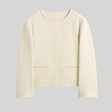 Toteme | Open-Front Bouclé Blazer in Ecru