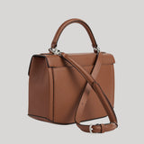 Toteme | Clip Grained-Leather Top Handle in Sienna