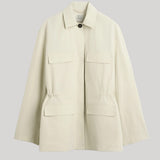 Toteme | Collared Drawstring Jacket in Oyster