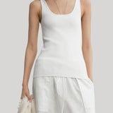 Toteme | Compact Knit Tank in White