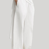 Toteme | Drawstring Cotton Trousers in White
