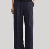 Toteme | Wide Flannel Trousers in Navy