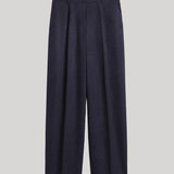 Toteme | Wide Flannel Trousers in Navy