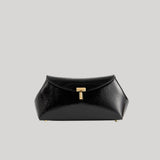 Toteme | Mini T-Lock Naplack Clutch in Black