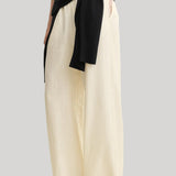 Toteme | Monogram Silk Pj Bottoms in Cream