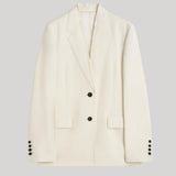 Toteme | Raw Lapel Jacket in Ecru