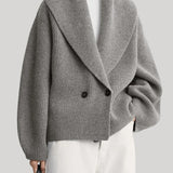 Toteme | Shawl-Lapel Cardigan in Mid Grey