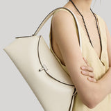 Toteme | T-lock Grained-Leather Shoulder in Milk