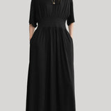 Toteme | Cotton Silk Tee Dress in Black