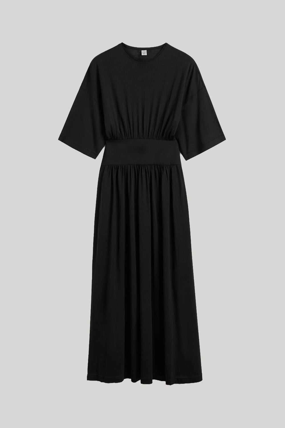 Toteme | Cotton Silk Tee Dress in Black EditNewYork Toteme | Cotton Silk Tee Dress in Black EditNewYork