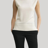 Toteme | Sleeveless Fine Turtleneck Ecru