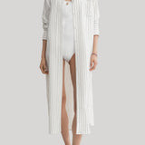 Toteme | Striped Summer Tunic in White/Oyster