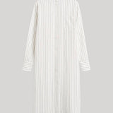 Toteme | Striped Summer Tunic in White/Oyster