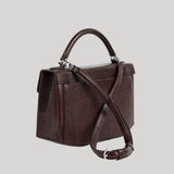 Toteme | Clip Lizard-Embossed Top Handle in Brown