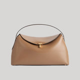 Toteme | T-Lock Leather Top Handle in Camel