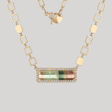 Eden Presley | Tricolor Tourmaline and Diamond SHINE Necklace