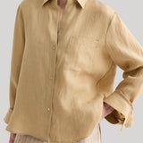 TWP | Next Morning Shirt in Candied Ginger Fluid Linen
