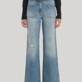 Victoria Beckham | Alina Jean In Worn Blue Wash