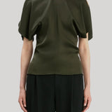 Victoria Beckham | Draped Sleeve Top in Olive