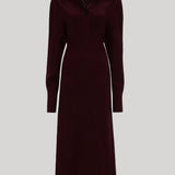 Victoria Beckham | Long Sleeve Polo Collar Midi Dress