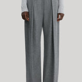 Victoria Beckham | Wide Leg Trouser In Grey Melange