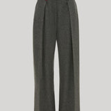 Victoria Beckham | Wide Leg Trouser In Grey Melange
