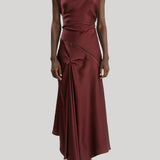 Victoria Beckham | Posy Midi Dress in Cinnabar Red