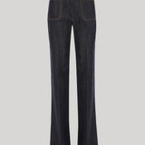 Victoria Beckham | Alina Stretch Jean in Indigo Rinse
