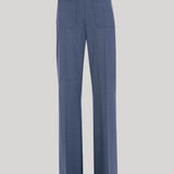 Victoria Beckham | Alina Trouser in Dusk Blue Melange