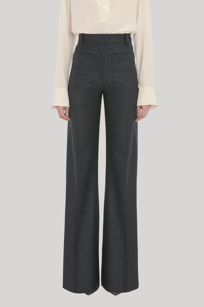 Black wool Trouser with front Pockets 
