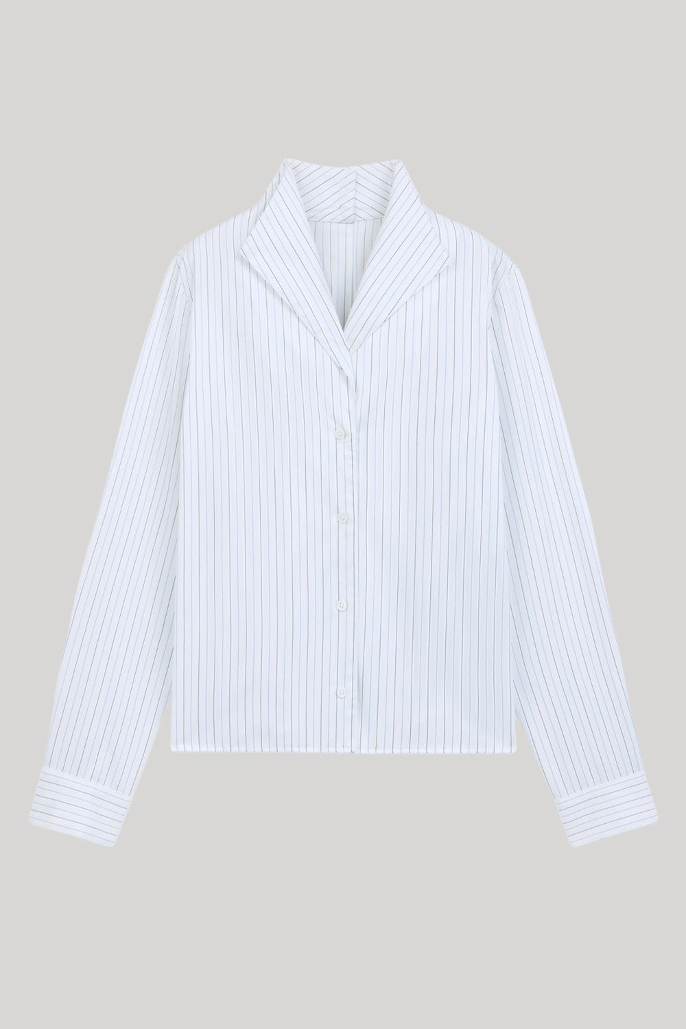 White striped button down