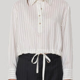 We-Ar4 | The Crawford Blouse in White Stripe
