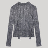 We-AR4 | The Disco Top in Silver Metallic