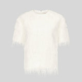 Loulou de Saison | Zaro Fringed Fabric Top
